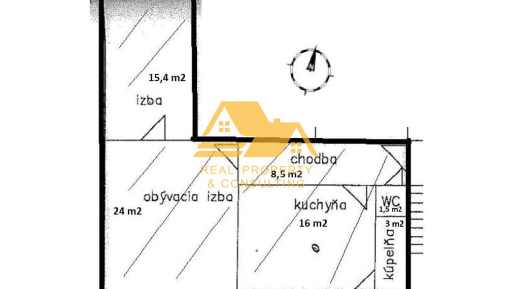 Predám tehlový 2 izbový byt v Štúrove