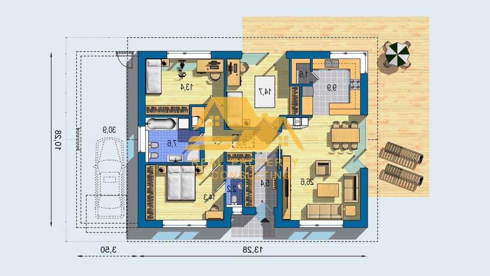Predám novostavbu rodinného domu s garážou v Nových Zámkoch