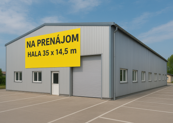 Prenajmem výrobnú halu v Nových Zámkoch