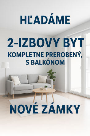 Hľadám 2 izbový byt v Nových Zámkoch
