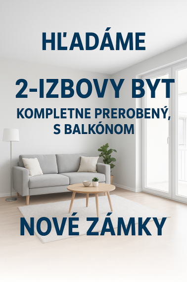 Hľadám 2 izbový byt v Nových Zámkoch